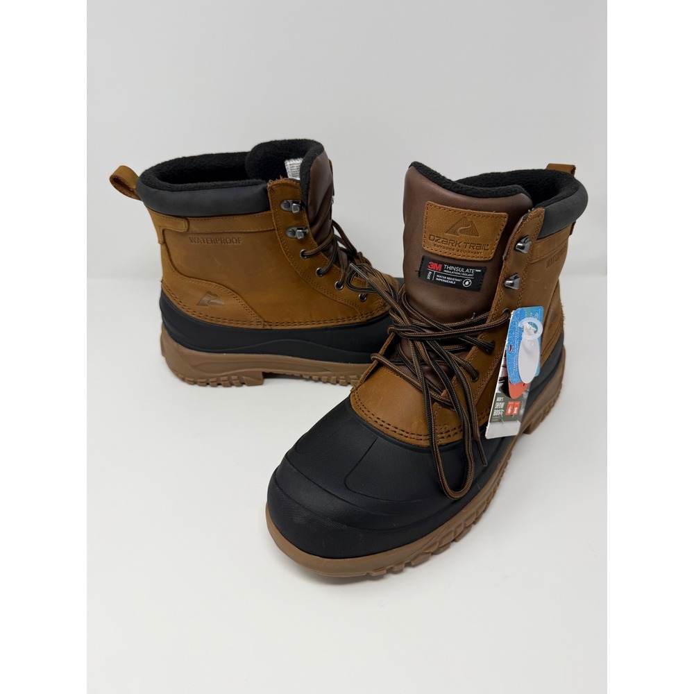Ozark Trail Snow Boots Size 12 Brown Waterproof Thinsulate NWT Men's
